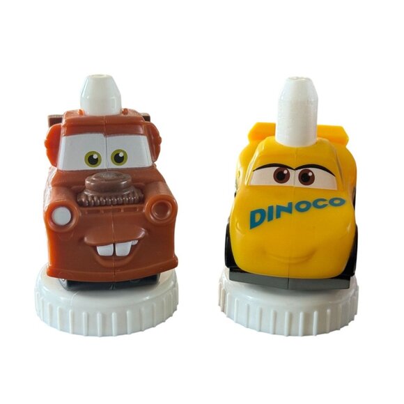 Good 2 Grow Lot of 4 Toppers Cars characters Lightning McQueen Mater Dinoco - Picture 2 of 3
